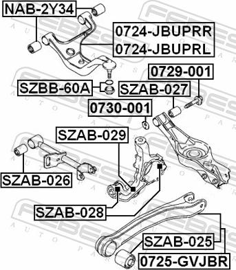 Febest 0730-001 - PODKLADKA MIMOSRODOWA SUZUKI