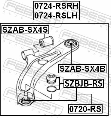 Febest 0720-RS - SWORZEN AGILA 07- -LP-