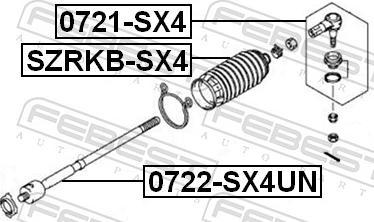 Febest 0721-SX4 - DRAZKA KIER.KONC.GRAND VITARA 05- -LP-