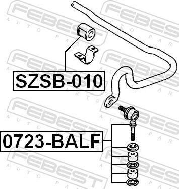 Febest 0723-BALF - LACZNIK STABIL.SUZUKI LIANA 02-