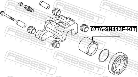Febest 0776-SN413F-KIT - HAM.ZACISK REPERAT.JIMNY 1.3 16V 98-