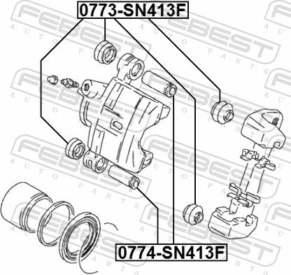 Febest 0774-SN413F - TULEJA PROW. ZACIS. HAM. -P- SUZUKI