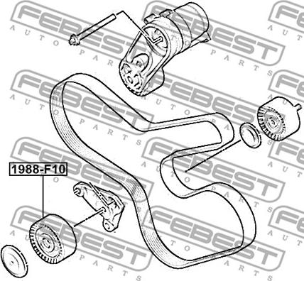 Febest 1988-F10 - KOLO PROWADZACE PASKA BMW 535I 10-