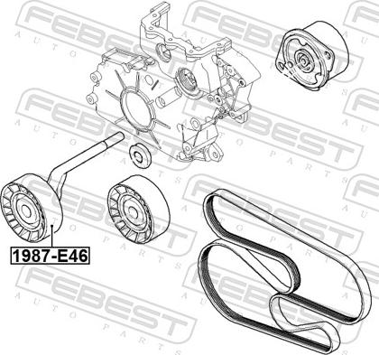 Febest 1987-E46 - ROLKA NAP. BMW 3 E46 320 D