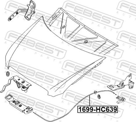 Febest 1699-HC639 - CIEGNO ZAMKA POKR.SILN. DB W639 03-14