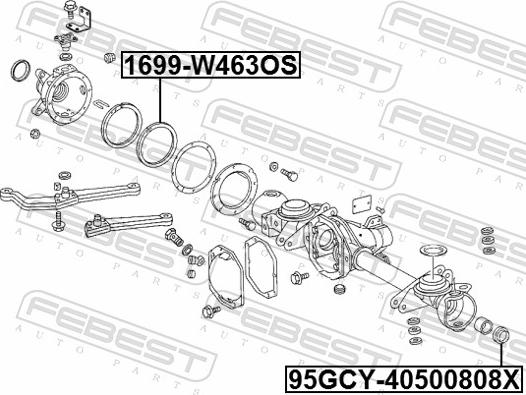Febest 1699-W463OS - PIERSCIEN USZCZ. MOSTU -P-MERCEDES