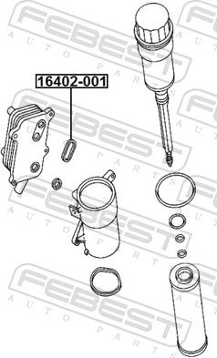 Febest 16402-001 - USZCZ.CHLODNICY OLEJU DB W 210