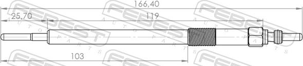 Febest 16642-009 - SWIECA ZAR.D-POWER 84 DB C 350CDI 11-