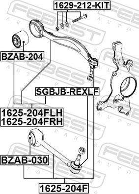 Febest 1629-212-KIT - SRUBA MIMOSR. ZESTAW NAPR. DB