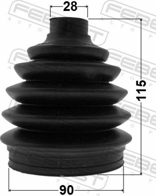 Febest 1017P-V250 - OSLONA PRZEGUBU ZEW.KOMP.OPEL ANTARA 10-