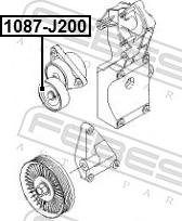 Febest 1087-J200 - KOLO NAPINACZA PASKA DB 202 C220 98-