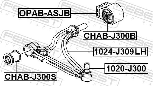 Febest 1024-J309LH - WAHACZ -P-ZAFIRA 11- -L-