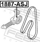 Febest 1887-ASJ - RAMIE NAPINAJACE PASEK AGILA 1.0 00-