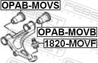 Febest OPAB-MOVS - TULEJA WAHACZA -P-MASTER 98- -DOL-PRZOD-