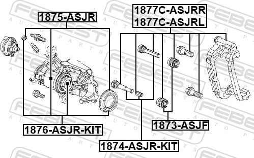 Febest 1874-ASJR-KIT - HAM. ZACISK ZESTAW NAPR. TULEI -T- GM