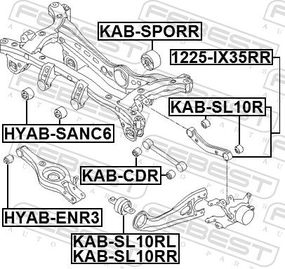 Febest 1225-IX35RR - WAHACZ-T-HYUNDAI IX35 2.0 4WD 10-