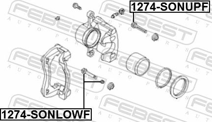 Febest 1274-SONLOWF - HAM.ZACISKU SRUBA PROWADZENIA HYUNDAI