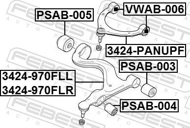Febest PSAB-003 - TULEJA WAHACZA