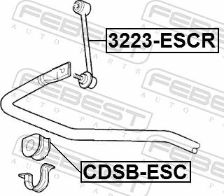Febest CDSB-ESC - TULEJA STABIL. OPEL