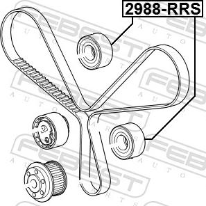 Febest 2988-RRS - KOLO PROWADZACE PASKA PEUGEOT 407 2.705-