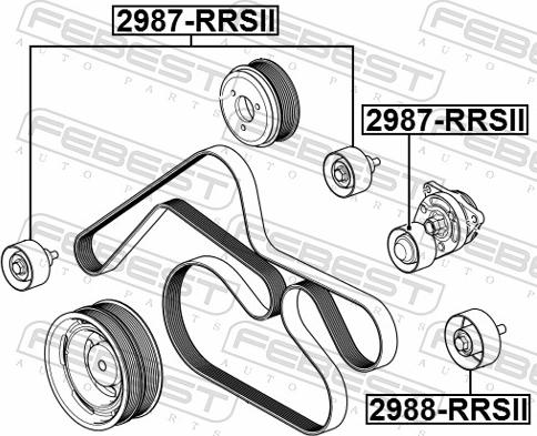 Febest 2987-RRSII - ROLKA NAPINACZA LAND ROVER