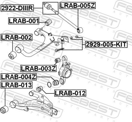 Febest 2929-005-KIT - SRUBA Z MIMOSR. ZEST. NAPR. LAND ROVER
