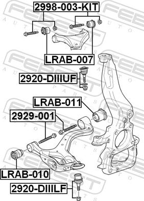 Febest 2920-DIIIUF - SWORZEN RANGE ROVER 04- -LP- GORA