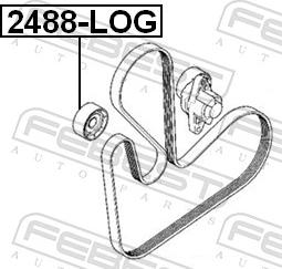 Febest 2488-LOG - KOLO PROWADZACE PASKA MEGANE 1.6 99-