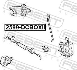 Febest 2599-DCBOXII - LINKA KLAMKI ZEWNETRNEJ FIAT PEUGEOT