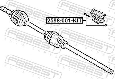Febest 2598-001-KIT - ZESTAW ŚRUB WALU FIAT LANCIA