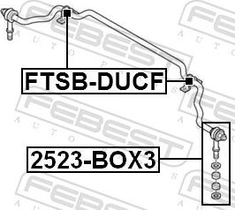 Febest FTSB-DUCF - GUMA STABIL-P-FIAT DUCATO 94-02-KOMPLET-