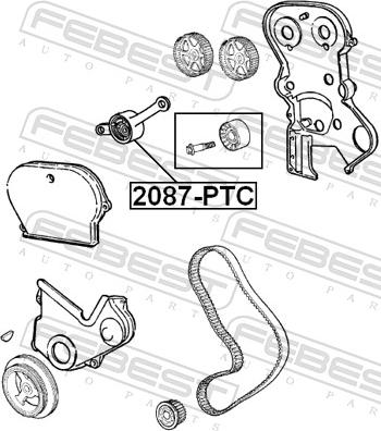 Febest 2087-PTC - KOLO NAPINACZA PASKA VOYAGER 2.4 95-