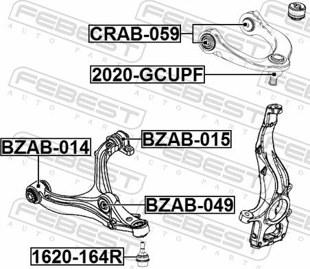 Febest 2020-GCUPF - SWORZEN GRAND CHEROKEE 10- -LP-  -GORA-