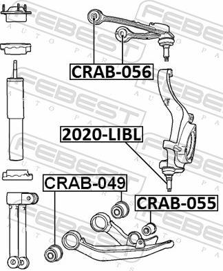 Febest CRAB-055 - TULEJA WAHACZA DOLNEGO -P- JEEP