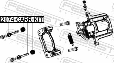 Febest 2074-CARR-KIT - HAM. ZACISK ZESTAW TULEI PROW. -T- FIAT