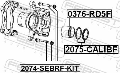 Febest 2074-SEBRF-KIT - ZEST. TULEI PROW. ZACISKU HAM. -P- FIAT