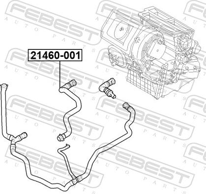 Febest 21460-001 - PRZEWÓD CHLODZENIA FORD FOCUS II 1.8-2.0