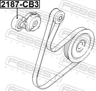 Febest 2187-CB3 - KOLO PROWADZACE PASKA FOCUS 1.6 11-