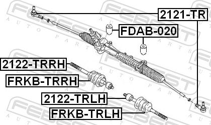 Febest 2121-TR - DRAZKA KIER.KONC.TRANSIT 00- -LP-