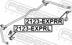 Febest 2123-EXPRL - ŁĄCZNIK TYLNY LEWY STABIL. FORD