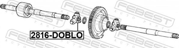 Febest 2816-DOBLO - PODPORA TRÓJRAMIENNA FIAT LANCIA