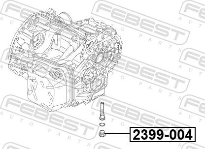 Febest 2399-004 - SRUBA SPUSTU OLEJU AUDI A3 1.6 03-12