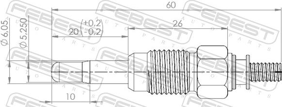 Febest 23642-002 - SWIECA ZAR.VW D-SZYBKOGRZE.-DWUSPIRALNA