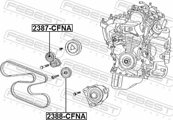 Febest 2388-CFNA - ROLKA KIER. ZEST. FORD