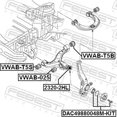 Febest 2320-2HL - SWORZEŃ WAHACZA -P- DOL. VAG