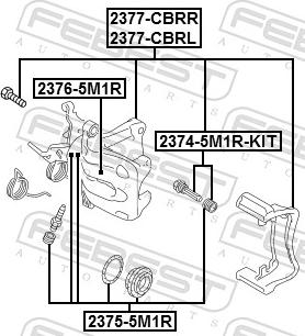 Febest 2375-5M1R - HAM.ZACISK REPERAT.PASSAT 05- -TYL-