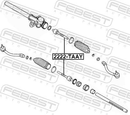 Febest 2222-TAAY - DRĄŻEK KIEROWNICZY HYUNDAI KIA