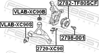Febest 2798-001 - SRUBA PRZEGUBU VOLVO