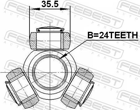 Febest 2716-C30 - PODPORA WALU NAPEDOWEGO FORD MAZDA