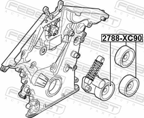 Febest 2788-XC90 - ROLKA KIER. M-BISHI
